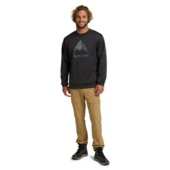 Burton M Oak Crew -Optimaal Ski Apparatuur Winkel Burton M Oak Crew 2022 001 True Black Heather 3