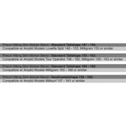 Amplid Precut Hiking Skins Mohair Blend -Optimaal Ski Apparatuur Winkel skins overview